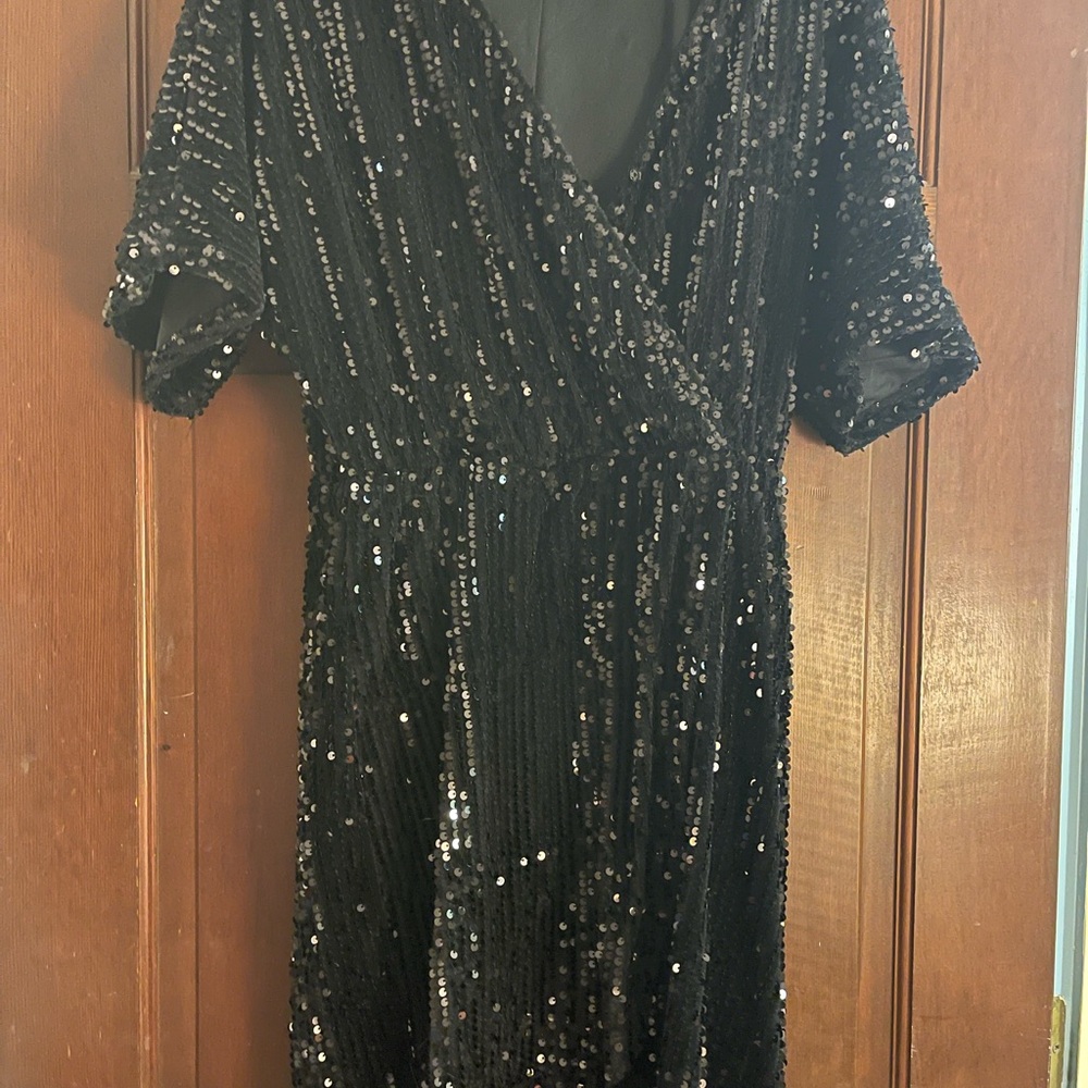 Short Black Sequin Dress